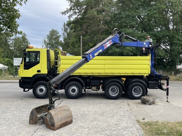 Kamyon üzerine monteli vinç iveco Stralis AD340T41  8x4 *KLIMA*PENZ 10.83H Kran*