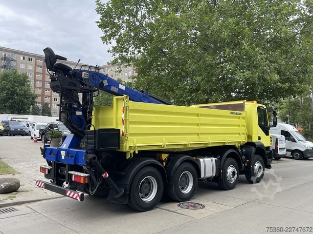 Kamyon üzerine monteli vinç iveco Stralis AD340T41  8x4 *KLIMA*PENZ 10.83H Kran*
