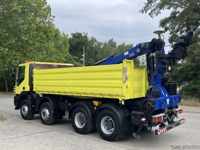 Kamyon üzerine monteli vinç iveco Stralis AD340T41  8x4 *KLIMA*PENZ 10.83H Kran*