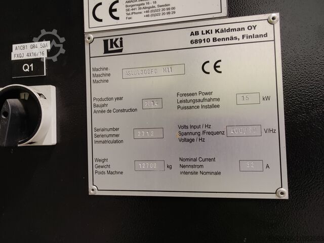 Laserskæremaskine Amada FOMII 3015 NT