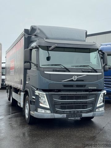 Plattewagen met zeil VOLVO FM 410 / LBW / 2 x AHK / LENKACHSE / 19 PAL