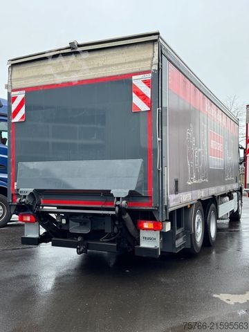 Plattewagen met zeil VOLVO FM 410 / LBW / 2 x AHK / LENKACHSE / 19 PAL