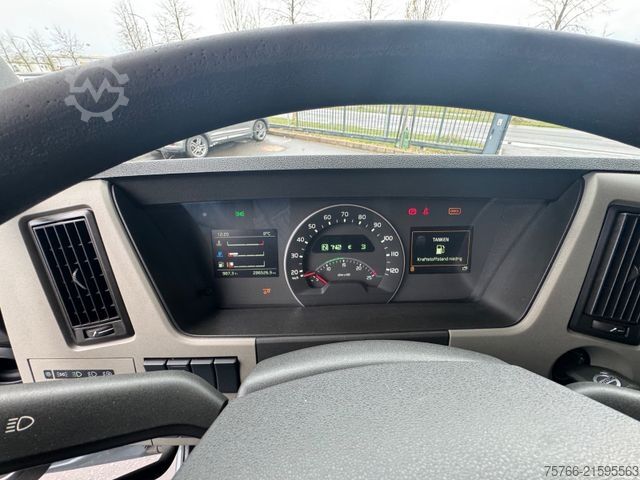 Plattewagen met zeil VOLVO FM 410 / LBW / 2 x AHK / LENKACHSE / 19 PAL