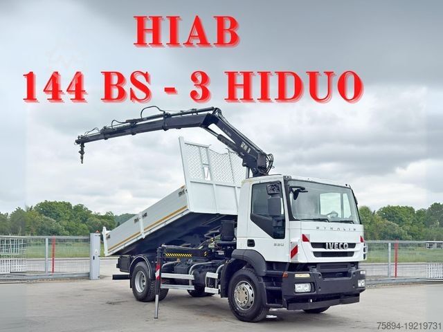 Teherautóra szerelt daru IVECO STRALIS 330 *HIAB 144 BS-3 HIDUO* TOPZUSTAND