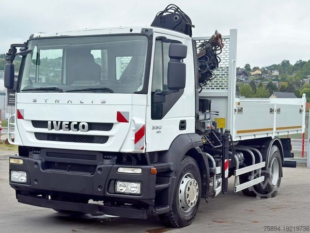 Billenő teherautó IVECO STRALIS 330 *HIAB 144 BS-3 HIDUO* TOPZUSTAND