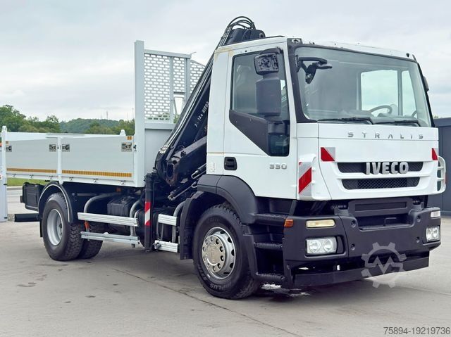 Billenő teherautó IVECO STRALIS 330 *HIAB 144 BS-3 HIDUO* TOPZUSTAND