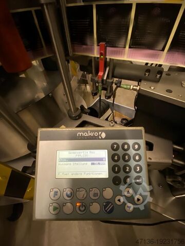 Labeller with self-adhesive and hot glue stations makro labelling Mak 1 - 4P "M" Ua2 L2 + Ug2 CO