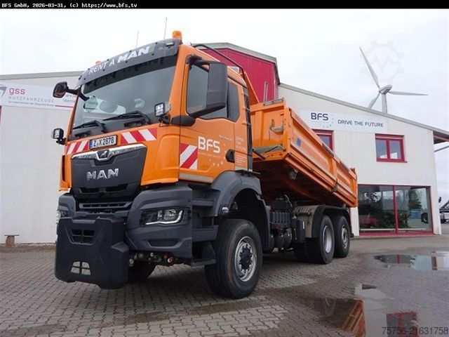 Tipper truck MAN TGS (TG3) 28.510 6x4-4 BL CH Winterdienst, Schle
