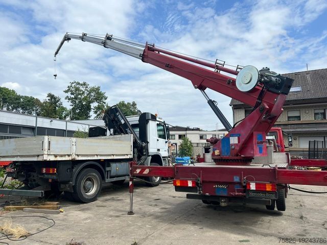 Φορτηγό με γερανό ανυψώσεως MERCEDES-BENZ 814 Dachdeckerkran Böcker AK 32/1200*Arbeitskorb