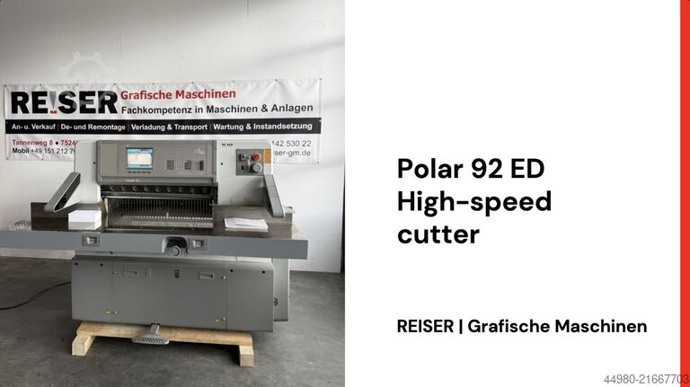 Papier snijmachine Polar Mohr 92 ED