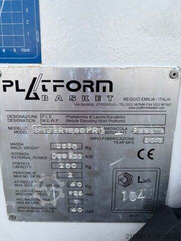 Plataforma de trabajo sobre orugas Platform Basket PB 18.90 pro