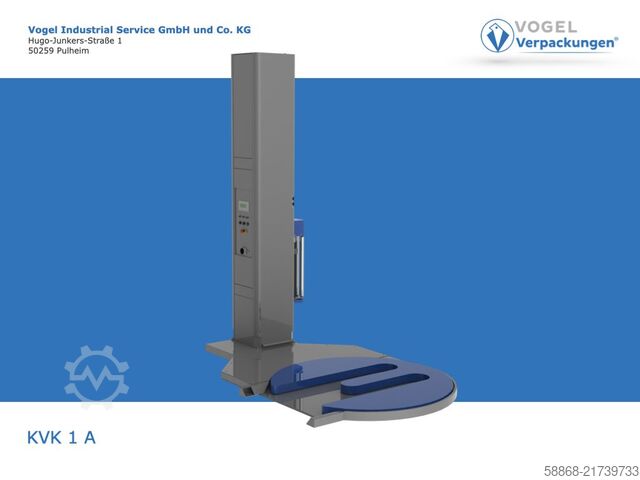 Învelitoare semiautomată pentru paleți KVK 1A mit Ausschnitt für Hubwagen- elektromagnetischer Bremse