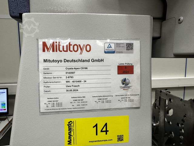 Souřadnicový měřicí stroj Mitutoyo Crysta-Apex C9166