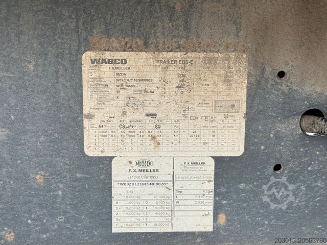 Dreiseitenkipper Anhänger MEILLER Anhänger TANDEM Dreiseitenkipper Liftachse