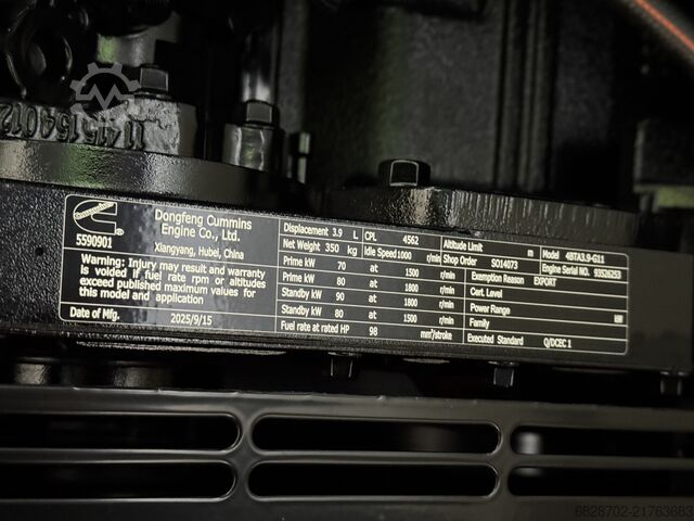 Generator Cummins 4BTA3.9-G11 - Generator - 88 kVA