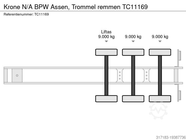 Schuifzeilen Krone N/A BPW Assen, Trommel remmen