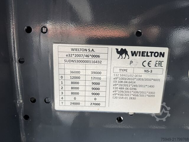 NS-3 skříň na suché zboží, zdvihací náprava, SAF Wielton NS-3 Trockenfracht-Koffer, Liftachse, SA