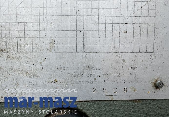 Pressa idraulica a mensola per impiallacciatura JOOS typ HP 65