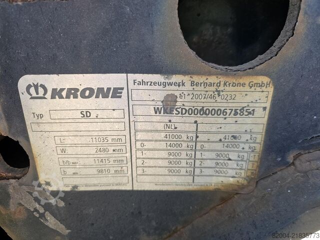 Μεταφορά εμπορευματοκιβωτίων krone SD| EXTENDIBLE CHASSIS 40 FT 2 X 20 FT | BPW DR...