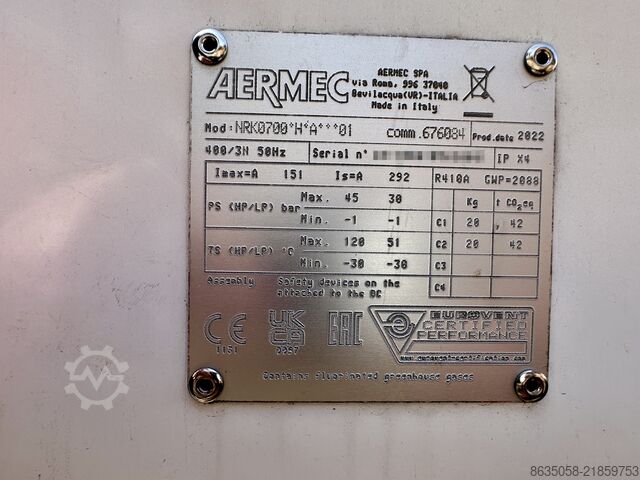 Chiller Aermec NRK0750 H A 01