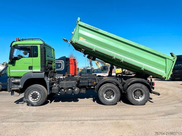 Τρίπλευρο ανατρεπόμενο φορτηγό MAN TGS 26.460 / Meiller Stahl 3-Seitenkipper/6x6/AP