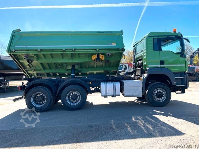 Τρίπλευρο ανατρεπόμενο φορτηγό MAN TGS 26.460 / Meiller Stahl 3-Seitenkipper/6x6/AP