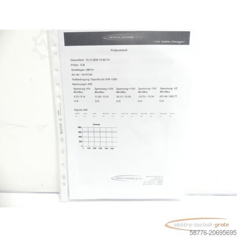Heidenhain component Heidenhain UM 114 ID 325 005-12 SN15147342 generalüberholt mit 3 Mon. Gewährl.