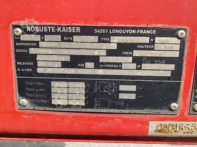 Low Bed Semi-trailer ROBUSTE KAISER S3302A