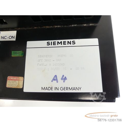 Komponente Siemens 6FC3641-0AX SINUMERIK PRIMO SG komplette Steuerungseinheit SN:A1495045