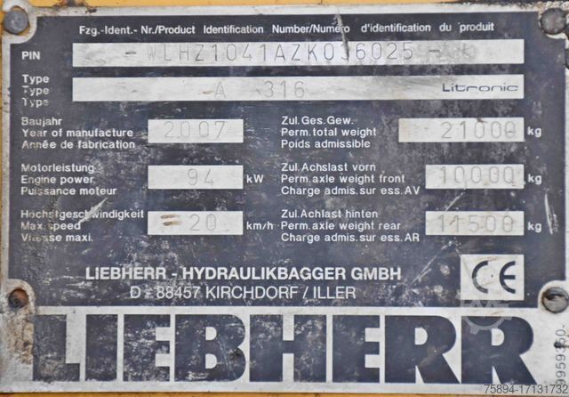 Mobiele graafmachine LIEBHERR PELLE A316 * Umschlagbagger * Topzustand!