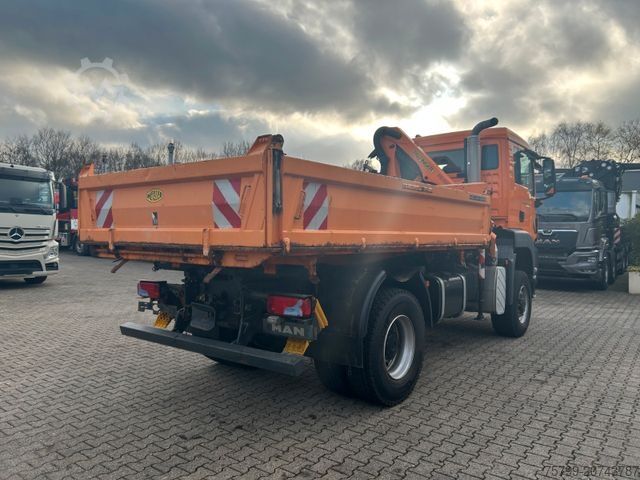 Three-sided tipper truck MAN 18.320 3Skipper + PK 7001K + Greifer 4x4