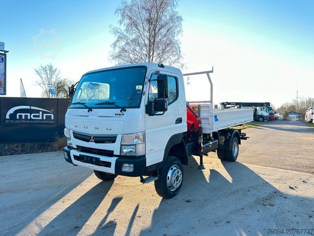 Three-way tipper van FUSO Canter 7C18 4x4 Kipper KRAN 11m Greifer AHK
