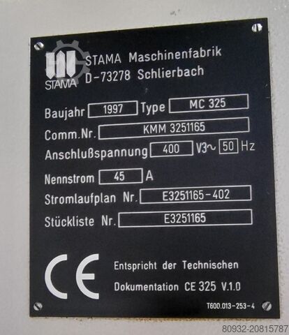 Verticale bewerkingscentrum Stama MC325