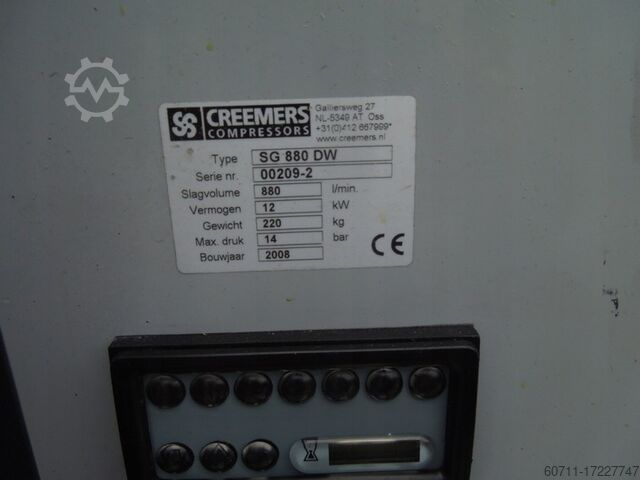Skruvkompressor CREEMERS SG880