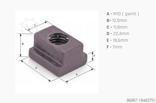 Druckplattensatz CORMAK M10/12mm 58 szt.