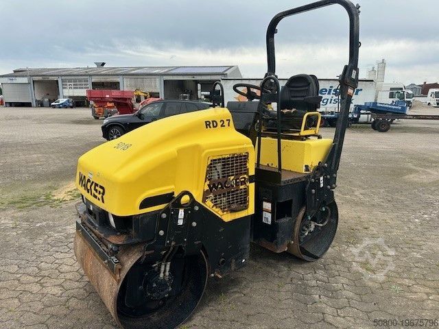 Enkelvoudige trommelwals WACKER RD27-100, Tandem, 1m Bandagen, Vibration