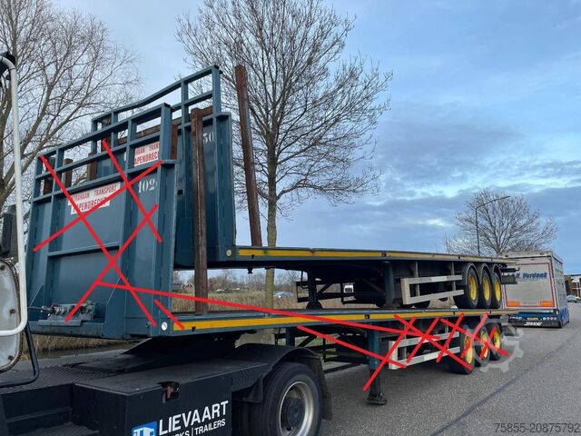 Flatbed Haan OPL 45 Heavy Duty / Rungen-Potholes /BPW / 2x L...