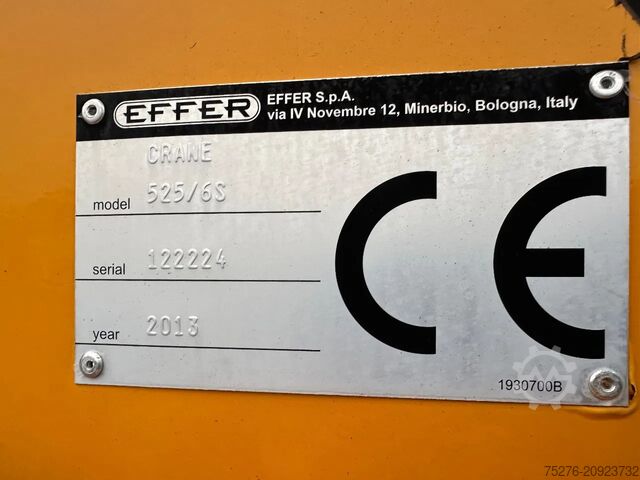 Vinç kamyonu Volvo FH 480 6x4 Effer 525/6S + Fly Jib 6S ,Winch Euro 5