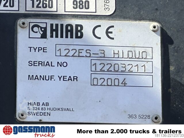 Lastbilmonteret kran HIAB 122 ES-3 HiDUO, Funk
