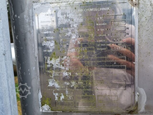 Roestvrijstalen containers / transportcontainers Thyssen Umformtechnik