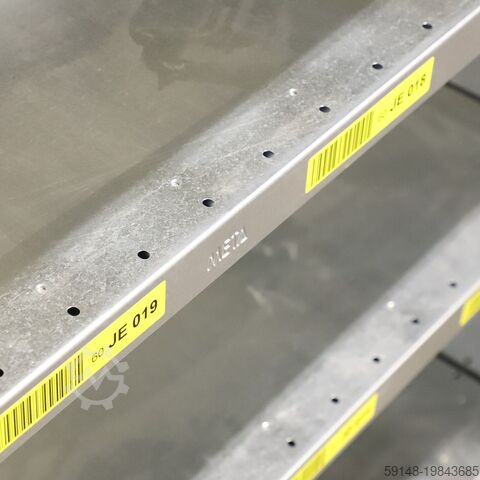 Gebruikte Legbordstelling 3 secties ,B:3065,D:640,H:2200mm zink Kruizinga 98-536GB-S3