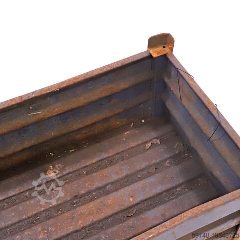 Used Stacking box steel fixed construction 4 sides, L: 960, W: 580, H: 510 (mm). 150ltr, Kruizinga 98-6989GB