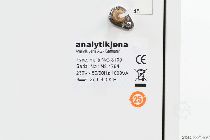 Analizator TOC/TNb Analytik Jena GmbH+Co. KG multi N C 3100