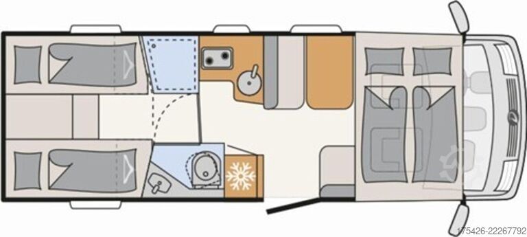 Camping-car intégral DETHLEFFS Trend I 7057 EB *Pakete: Family+Chassis+Two*