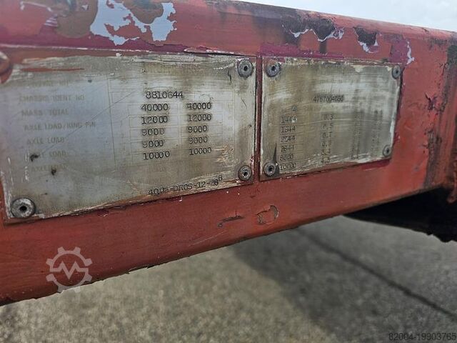 Flatbed GROENEWEGEN DRO 15-28 | Heavy duty trailer |twistlocks for ...