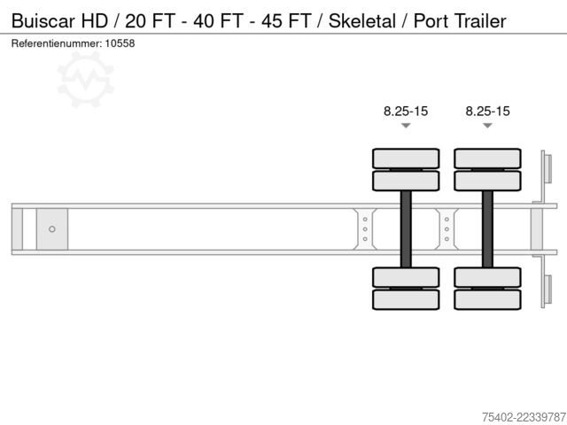 Transport de conteneurs Buiscar HD / 20 FT - 40 FT - 45 FT / Skeletal / Port Tr...