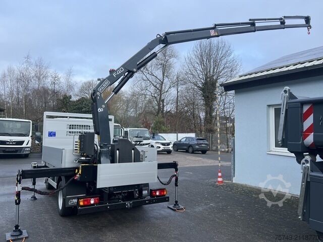 Pick-up van Fuso 6S15 Pritsche 2.8m Heckkran 4xhydr+1xman. Funk!