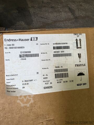 Schakelapparatuur en schakelkast Endress + Hauser Proline T-Mass Flow Meter
