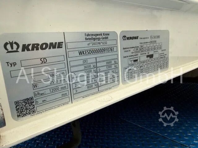 Tarpaulin Krone Edscha / 3 x Achsen / Liftachse