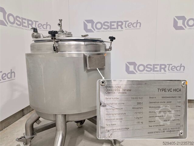 Process tank with recirculation pump Staes VC HICA